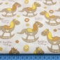 Preview: Baumwolle Schaukelpferde Beige Weiß